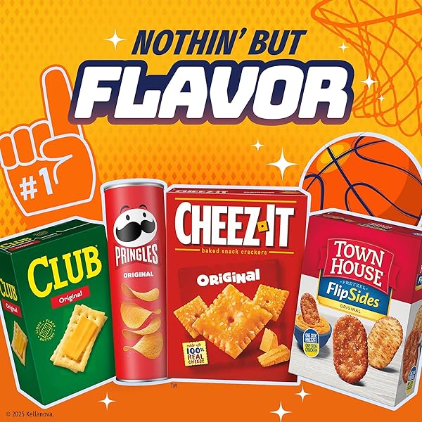 PRINGLES POTATO CRISPS CHIPS, LUNCH SNACKS, ON-THE-GO SNACKS, GRAB N’ GO, VARIETY PACK, 13.7OZ TRAY (10 CANS)