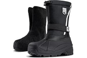 FREE SOLDIER Mens Snow Boots Insulated Waterproof Hiking Winter Shoes Nonslip Outdoor Ankle Cold Weather Boots