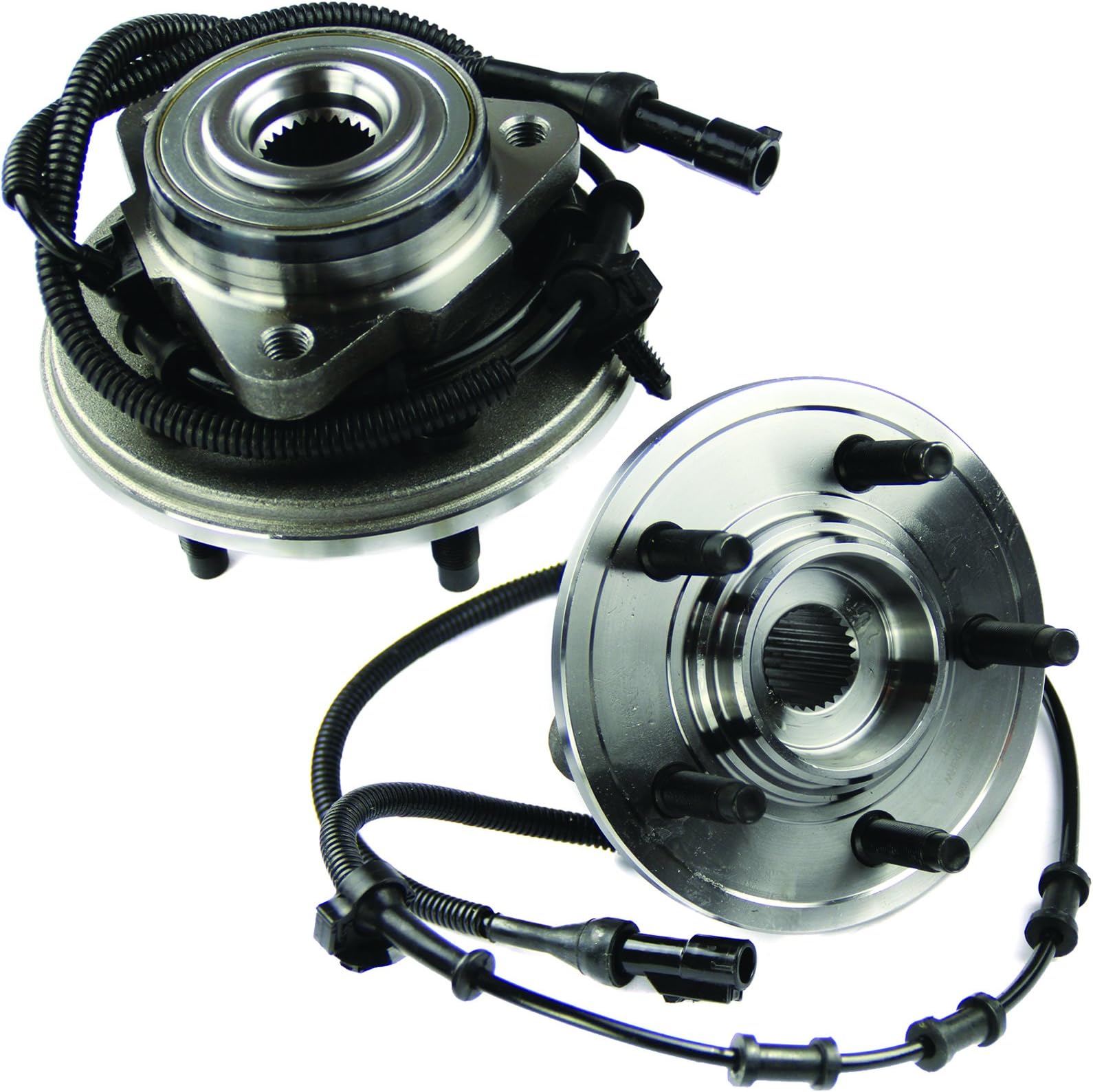 MOTORMAN 515050 Front Wheel Hub and Bearing 5 Lugs w/ABS Pair of 2 Explorer 2WD - 2002 thru 4WD - 2005,Aviator 2003 thru 2005,Mountaineer 2WD - 2002 thru 4WD - 2005
