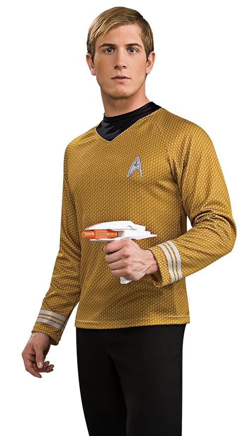 Star Trek - Captain James T. Kirk Movie Deluxe Shirt, Sci-Fi Kostümteil mit Emblem - XL