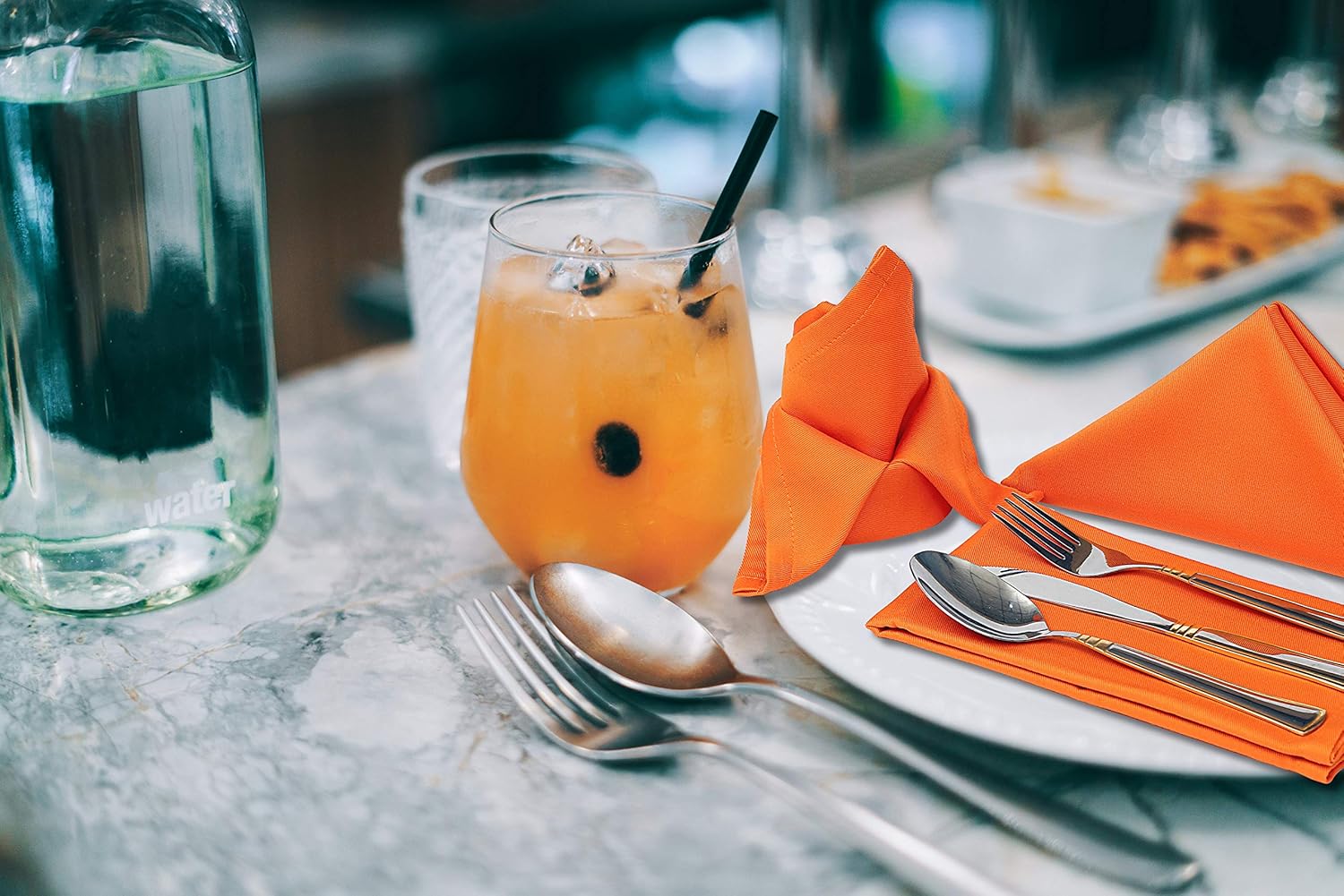 Ruvanti Kitchen Cloth Napkins 12 Pack (18" X18"), Dinner Napkins Soft Comfortable Reusable Orange Napkins - Thanksgiving Napkins - Perfect Table Napkins/Fall Napkins for Family Dinners & Parties.: Home & Kitchen