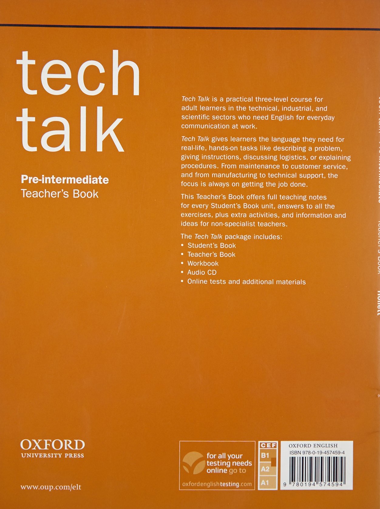Tech Talk Pre Intermediate Teacher S Book Spanish Edition Hollett Vicki 9780194574594 Amazon Com Books