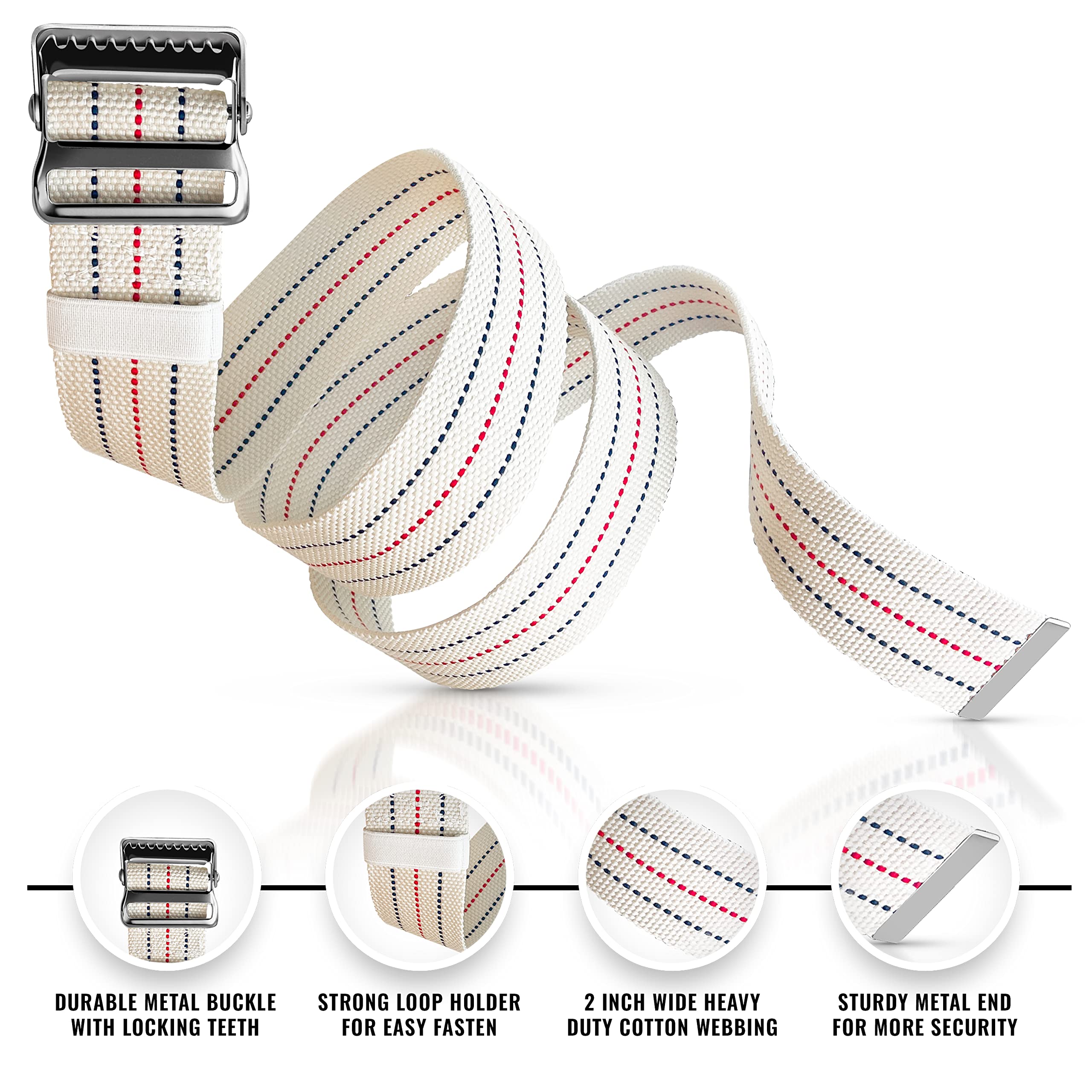 ASA TECHMED Gait Belts for Seniors, Belt to Lift Elderly Standing Assist Aid Quick Release Buckle for Caregivers, Nurses, Home Health Aides, Physical Therapists - 60