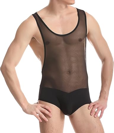 mens mesh jumpsuit