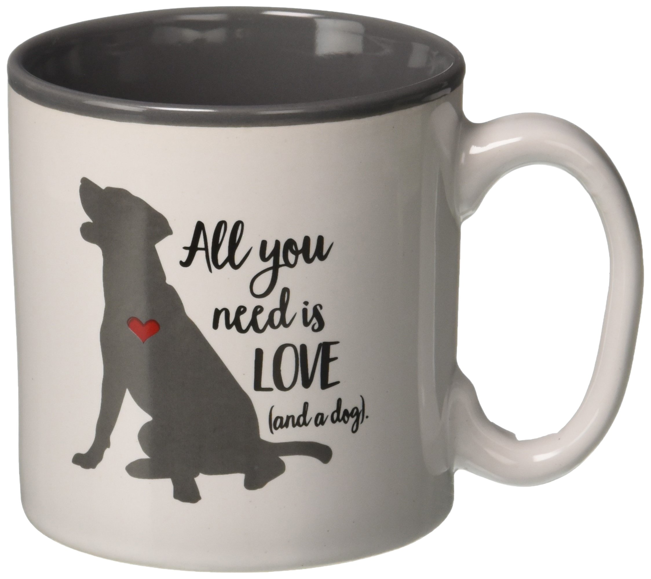 Mug For Dog Lover, Imprint: All You Need Is Love And A Dog, 13 oz Ceramic