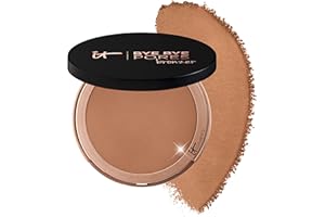 IT Cosmetics Bye Bye Pores Anti-Aging Bronzer, Diffuses Look of Pores + Fine Lines, Sun-Kissed Glow Face Makeup Powder, Oil-Free, Talc-Free, With Hyaluronic Acid – Universal Shade, 0.3 oz