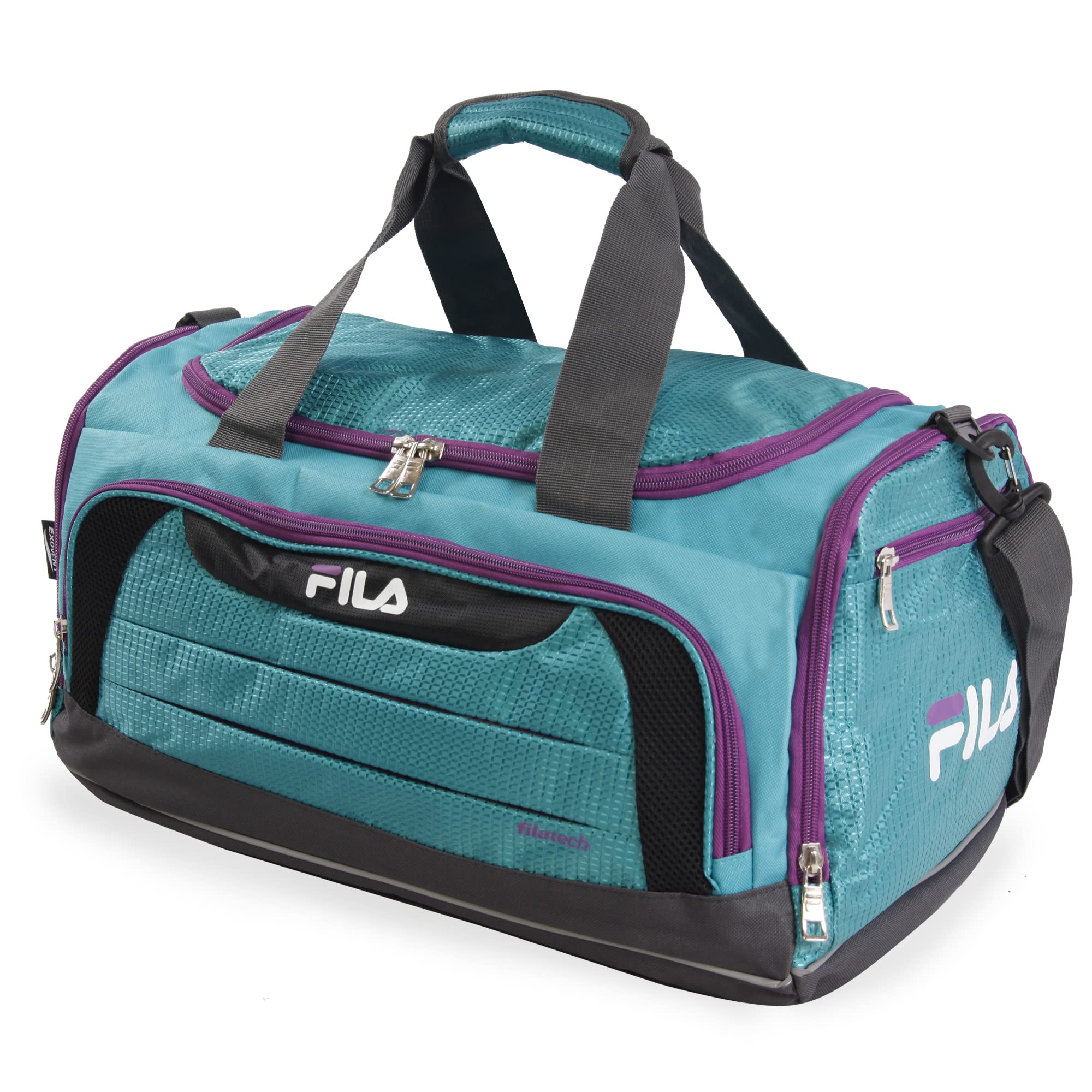 Fila Cypress Small Sport Duffel Bag, Turquoise Purple, One Size, Cypress Small Sport Duffel Bag
