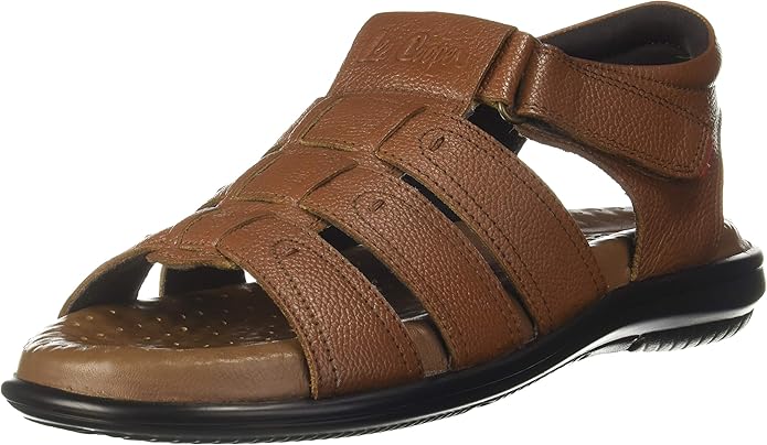 Amazon.com | Lee Cooper Men's Tan Leather Outdoor Sandals-7 UK (40 EU) (7.5 US) (LC3025C) | Sandals
