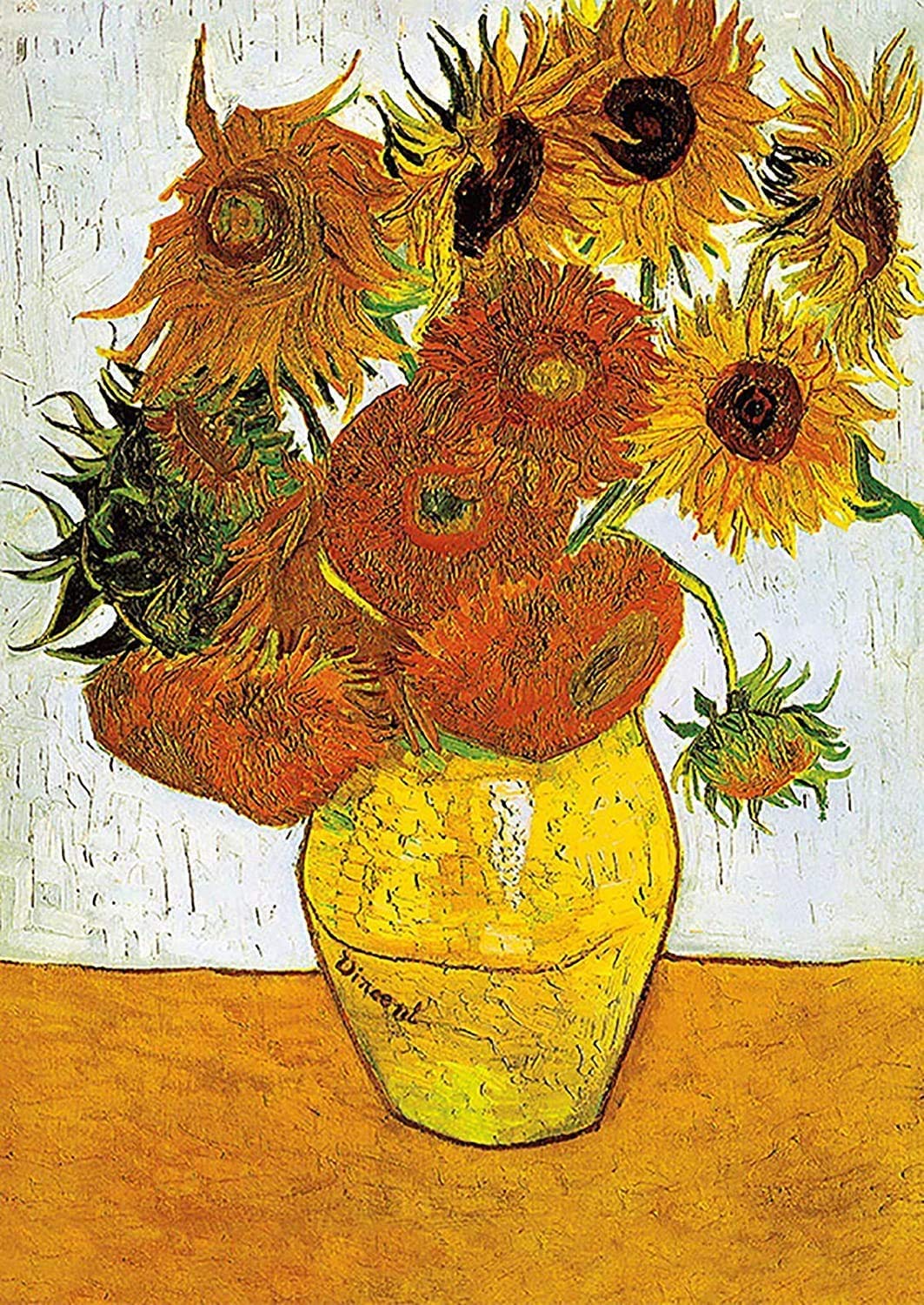 Jigsaw Puzzles for Adults 1000 Piece Sunflowers by Vincent Van Gogh 27.56 x 19.69 Inch Art Jigsaw Puzzles for Adults Educational 1000 Pieces Van Gogh Puzzles for Adult Kid