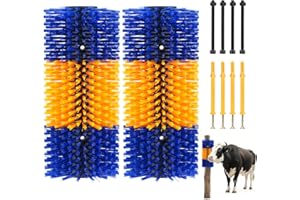 Uross Livestock Scratching Brush 2PCS- Goat Horse Cow Scratching Post for Grooming, 17" x 7.9" Horse Cow Cattle Goat scratcher Brush with 8 Screws for Back Itch Relief & Keep Cleaning