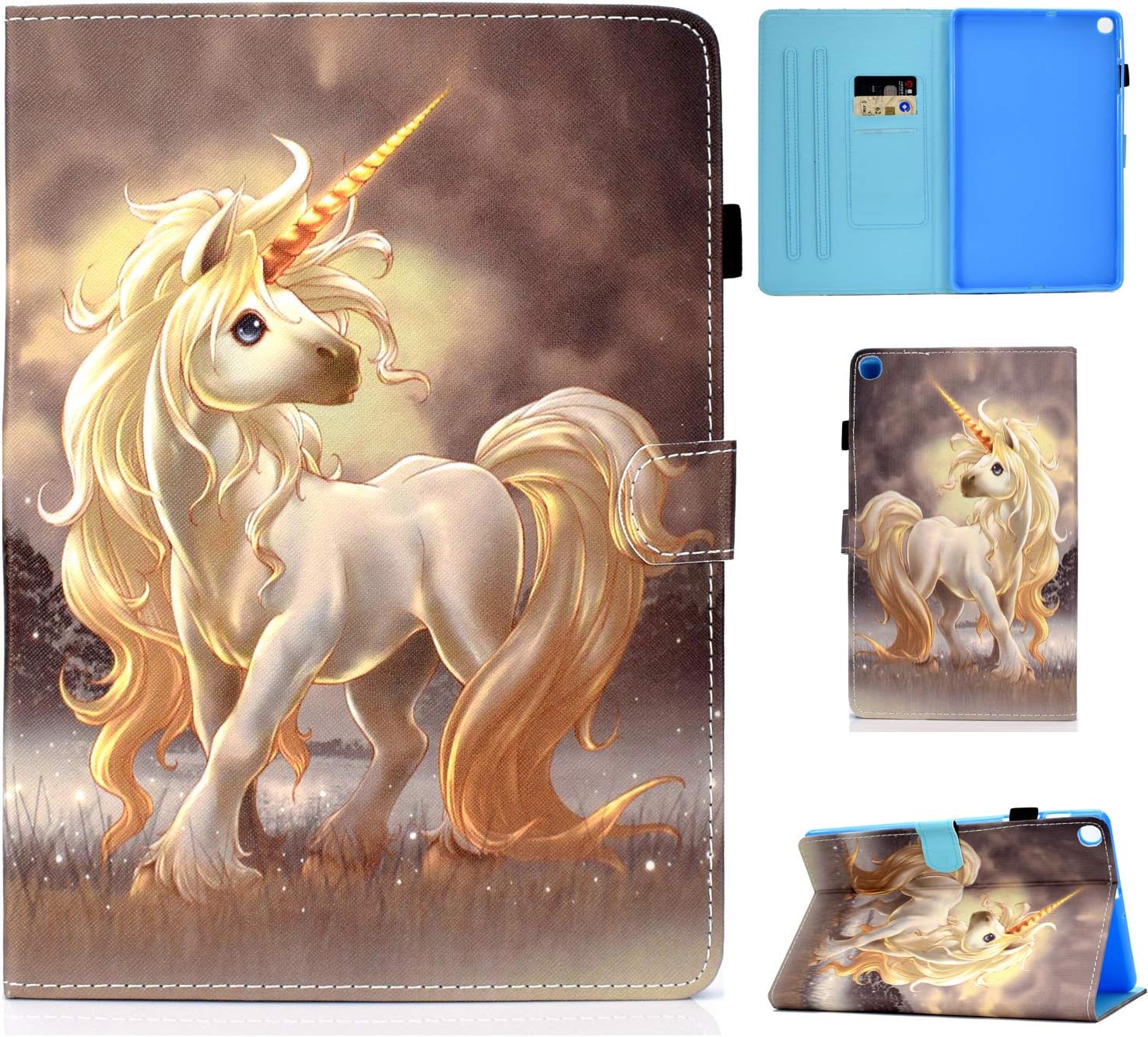 CaseFun Case for Samsung Galaxy Tab S6 Lite 10.4 P610/P615 Unicorn
