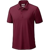 Cavva Men's Polo Shirts Golf Short Sleeve Dry Fit Moisture Wicking Performance Collared Polos Athletic Casual Work Shirt