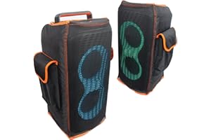 BXAXGX Protective Cover for PartyBox Club 120 Speaker Double-Layer Shield, Scratch-Resistant, Dust proof Shell, Custom Fit Speaker Jacket, Breathable Mesh Sleeve, w/2 Storage Pockets (partybox 120)