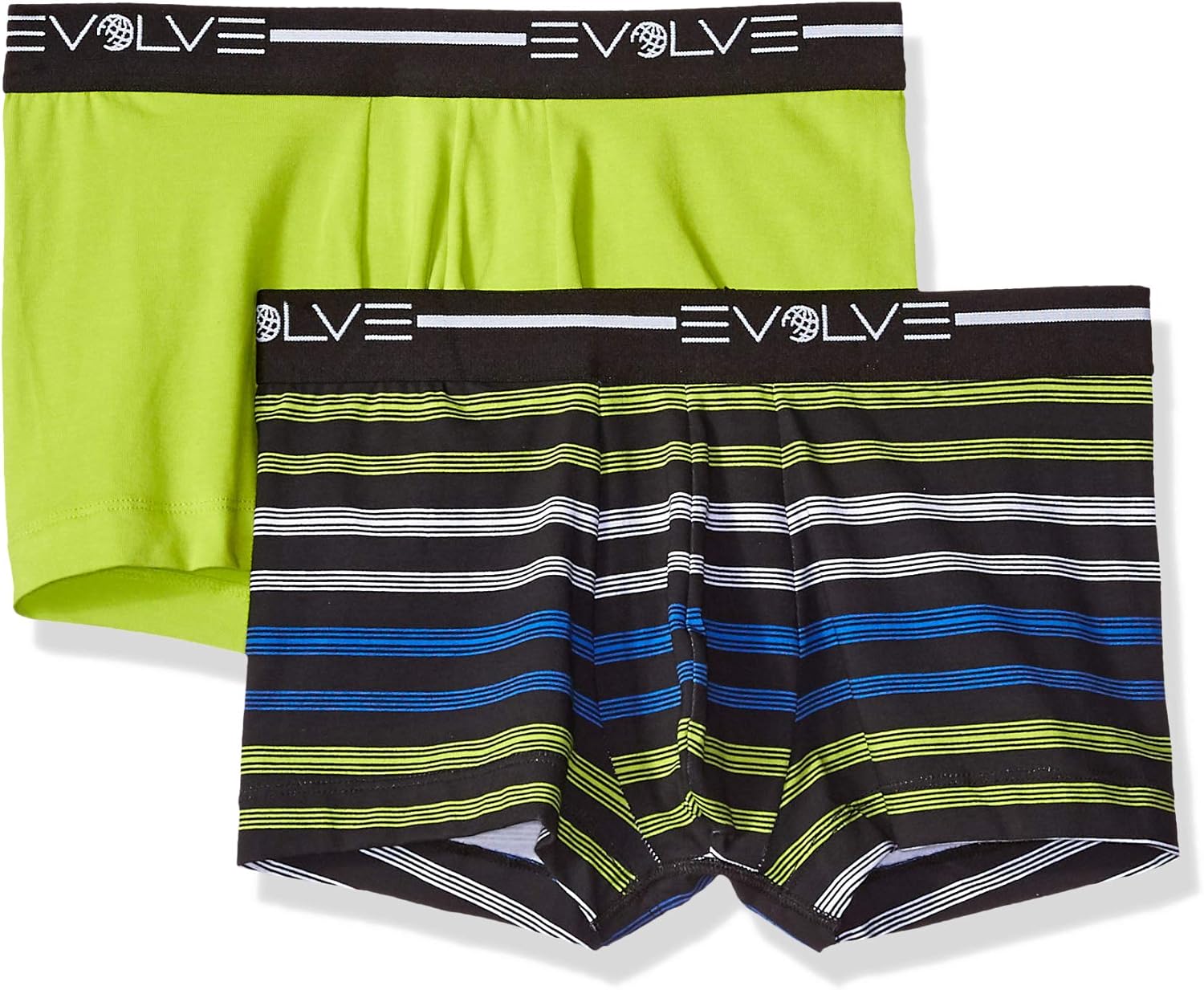 Evolve Men's Cotton Stretch No Show Trunk Underwear Multipack: Clothing