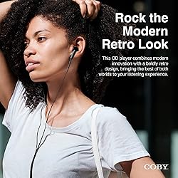 Coby Portable CD Player with Headphones, FM Radio
