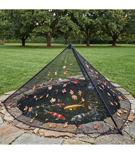 Clearly Better Cover Pond Netting Size: 10 ft x 10 ft : Pond Skimming Nets : Patio, Lawn & Garden