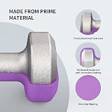 PROIRON Neoprene Dumbbell Weights Pair 1.5KG Purple Non-Rolling Coated view 3