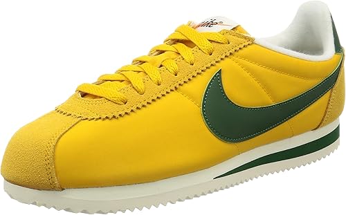 nike cortez yellow green