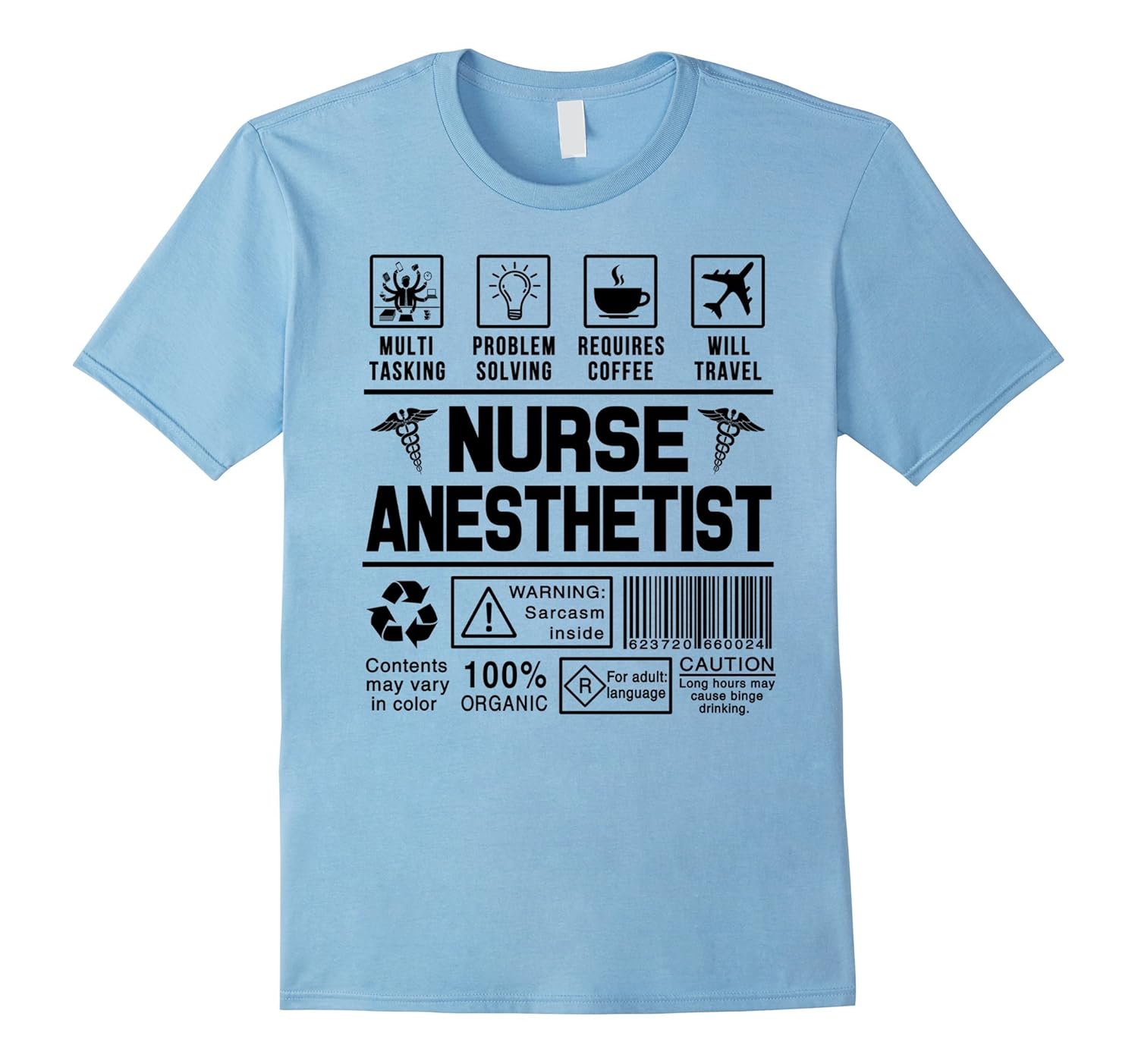 Multi Tasking Nurse Anesthetist CRNA T-Shirt - Nursing Gifts-Rose