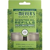 MRS. MEYER'S CLEAN DAY Premium Scented Oil Plug-In Diffuser, Air Freshener Refills, Iowa Pine, Contains 2 .67 Fl Oz Refills