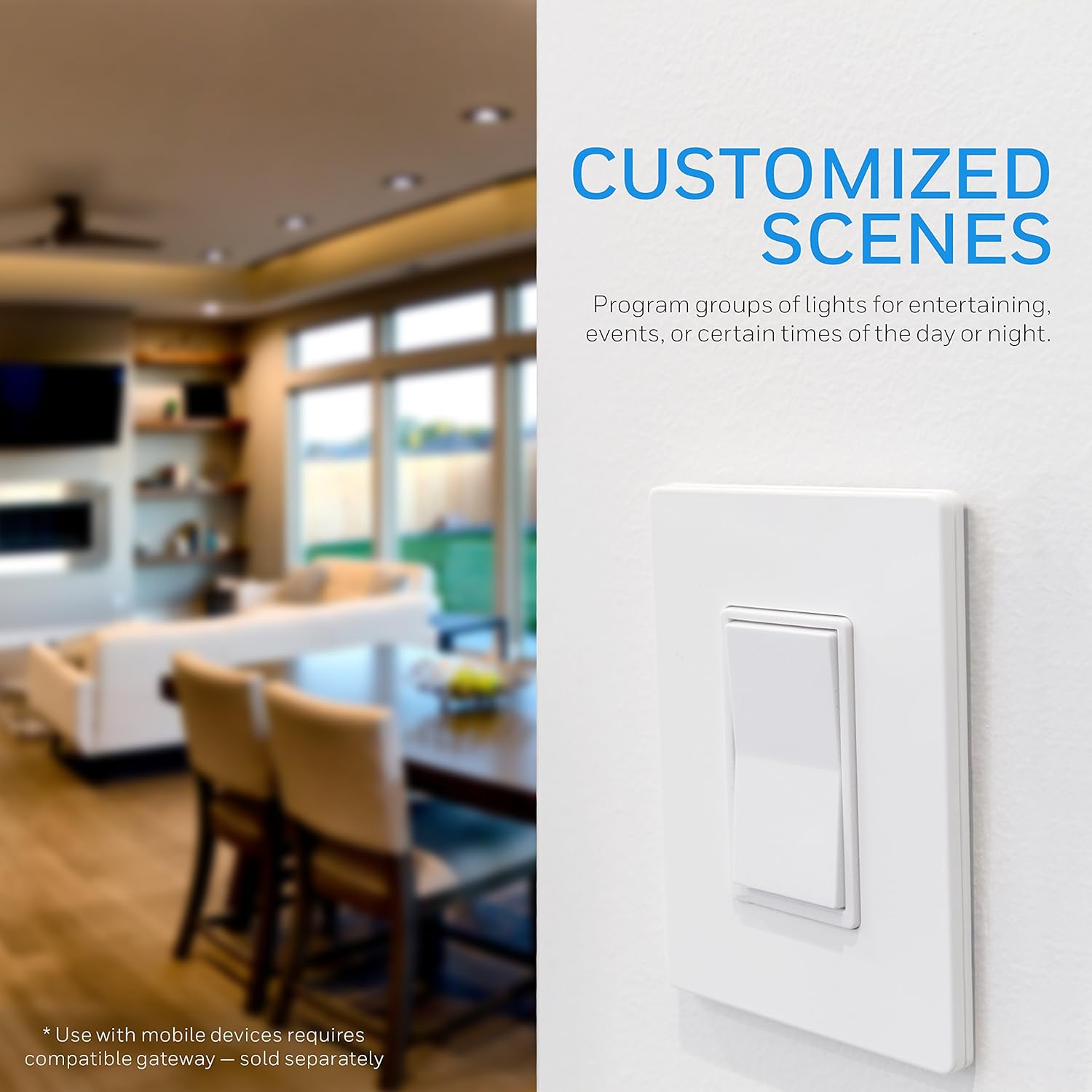 Honeywell UltraPro Add Smart Lighting Controls ONLY | NOT A STANDALONE Switch | White & Almond Paddles | for 3 4 & 5-Way Multi-Location Installations, 39350, White & Light Almond - - 