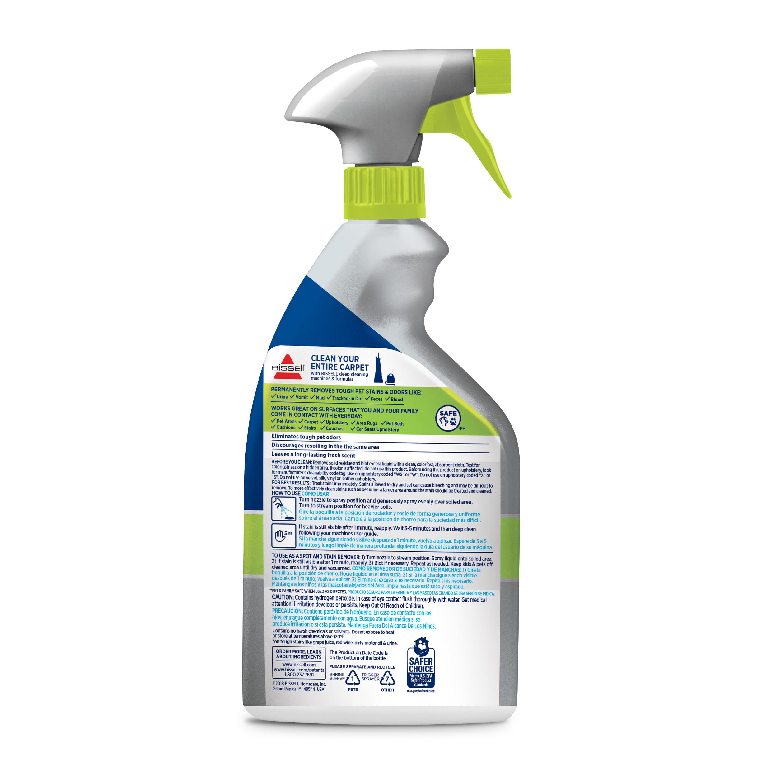 Bissell PET PRO OXY Stain Destroyer for Carpet and Upholstery, 22 oz, 2 pack, 17739