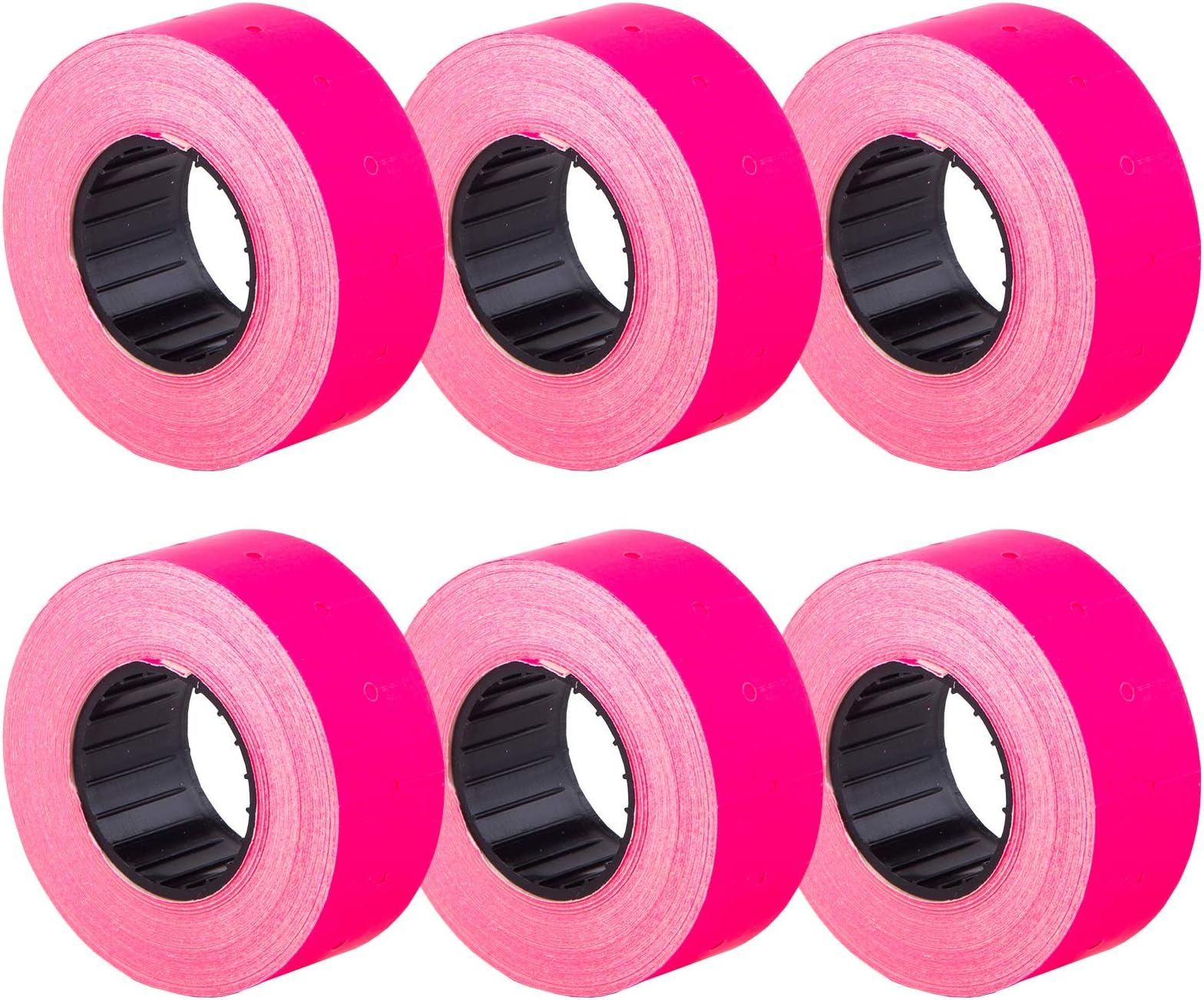 (6 Rolls) Pink 21 x 12 mm Colored Paper Sticker Price Gun Pricemarker labels MX-5500