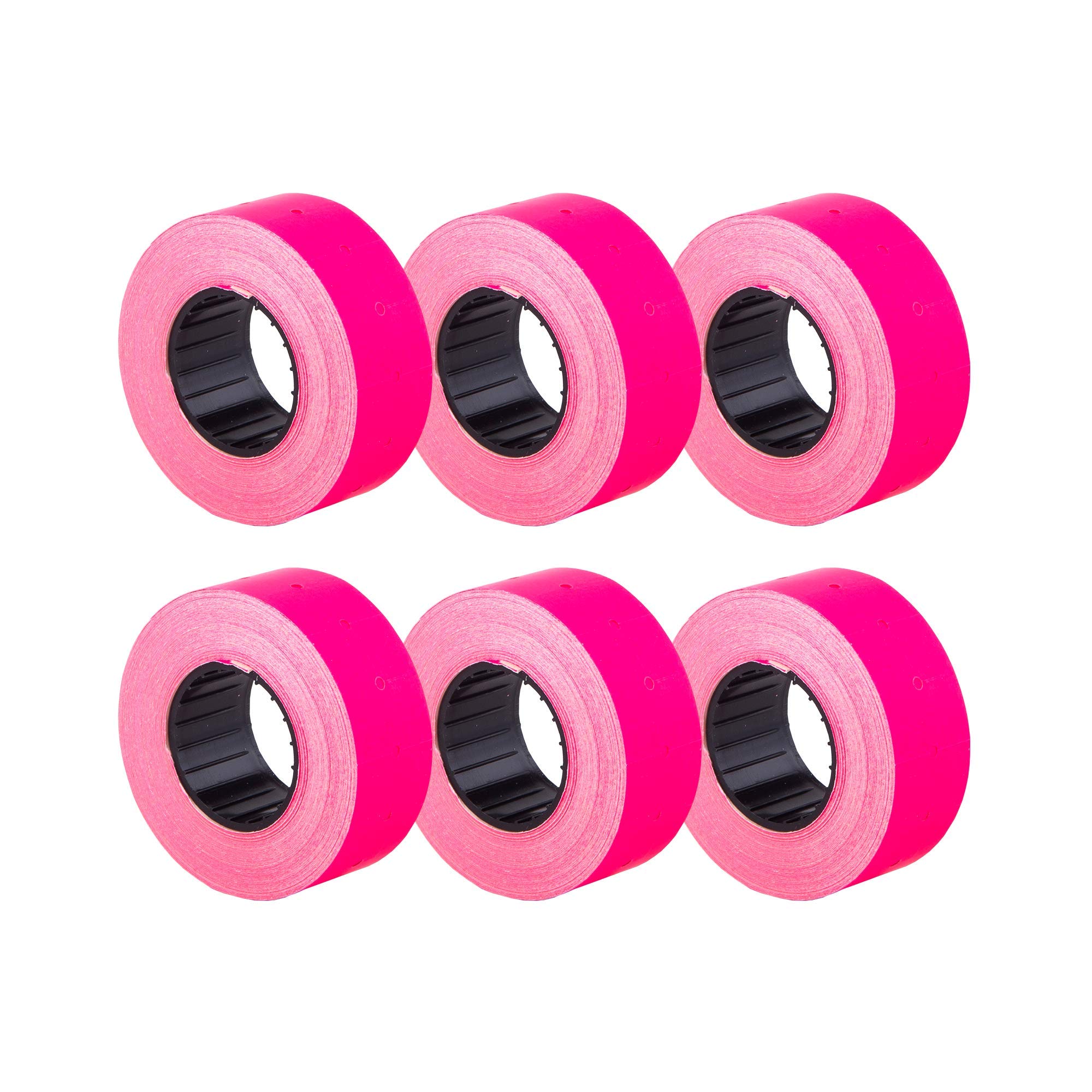 (6 Rolls) Pink 21 x 12 mm Colored Paper Sticker Price Gun Pricemarker labels MX-5500