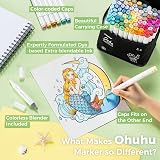 Ohuhu 80 Color Alcohol Markers Dual Tips AP Certified Art Set view 9