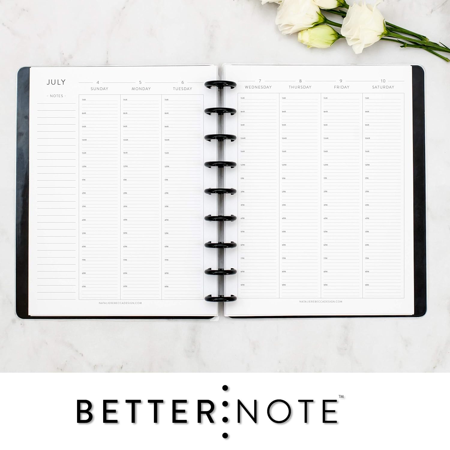 June - 2021 July Betternote 2022 Included) Not (Notebook Classic 7X9.25 Press, Inkwell Planner, Happy 9-Disc Fits Planners, Disc-Bound For Calendar Monthly And Weekly Hourly Academic Appointment Books & Planners,Stationery The Classic