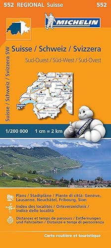 Download Suisse Sud-Ouest - Michelin Regional Map 552 PDF