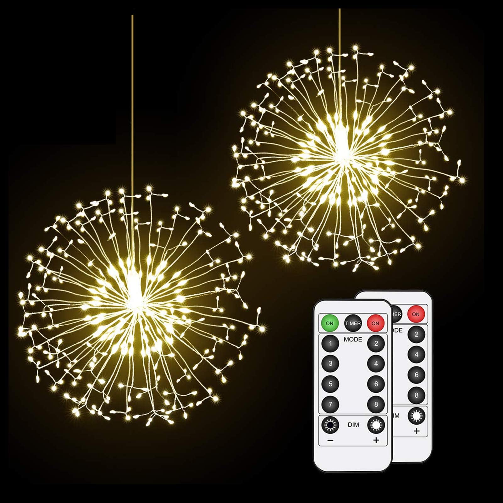 Hohoto Firework Lights, LED Fairy Lights , 2 Pack of DIY Led Light for Christmas, Home, Patio, Indoor and Outdoor as A Decoration