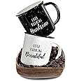 Good Morning Beautiful Handsome Coffee Mug Set of 2, 11 Ounce Good Morning Handsome Mug, Good Morning Beautiful Coffee Mug, Beautiful Morning Mug Good Morning Mug Set His & Hers Couple Coffee Mug Set