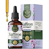 HERBAMAMA Saffron Tincture - Vegan Saffron Extract Drops for Mood Support & Antioxidant Source - Non-GMO, Alcohol & Sugar-Free Supplement for Women, 168-Day Supply