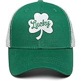 St Patricks Day Embroidered Trucker Hat for Men and Women Saint Pattys Shamrock Adjustable Washable Baseball Cap Gifts