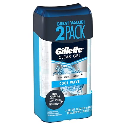 Gillette clear Gel Cool Wave antiperspirant/Deo - 2 ct (047400099951)