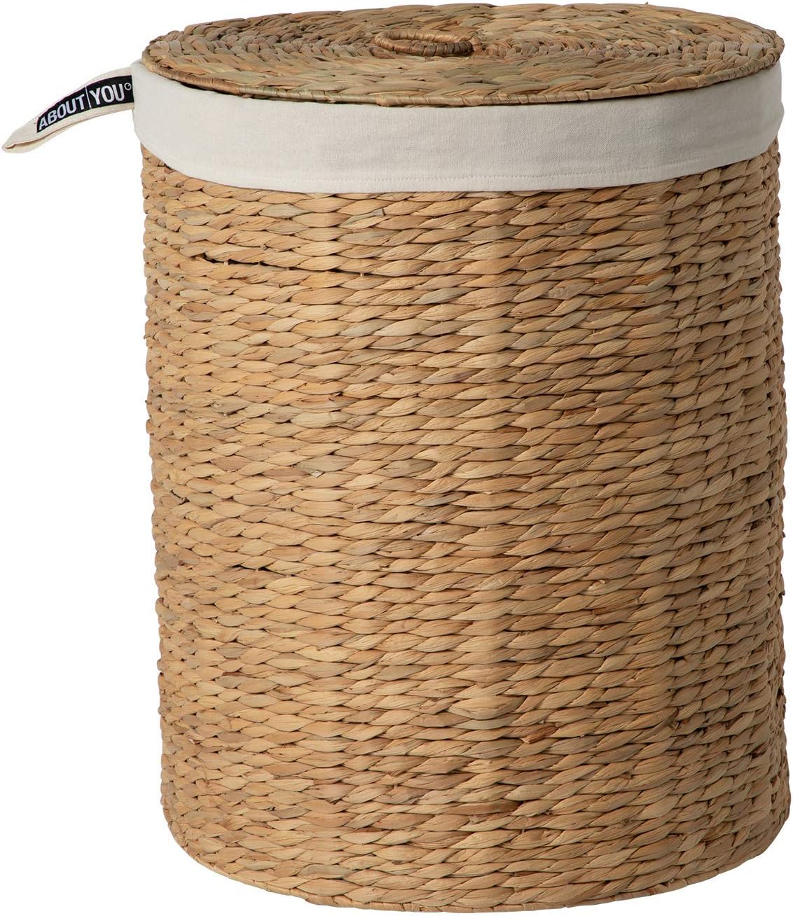 ABOUT YOU Korb 'Nature Essence' mit herausnehmbarem Wäschesack, hochwertiger Wäschekorb aus Naturmaterial (Wäschekorb)