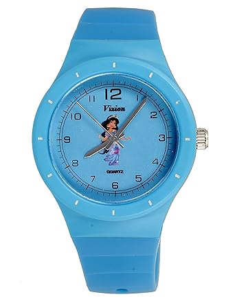 Vizion Analog Sky-Blue Medium Dial (JASMINE-The Princess of Alladin) Cartoon Character Watch for Kids-8825-1-1