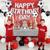 GREATRIL Red Fringe Curtains 2-Pack 8.2ft x 3.2ft Backdrop Tinsel Party Decor view 2