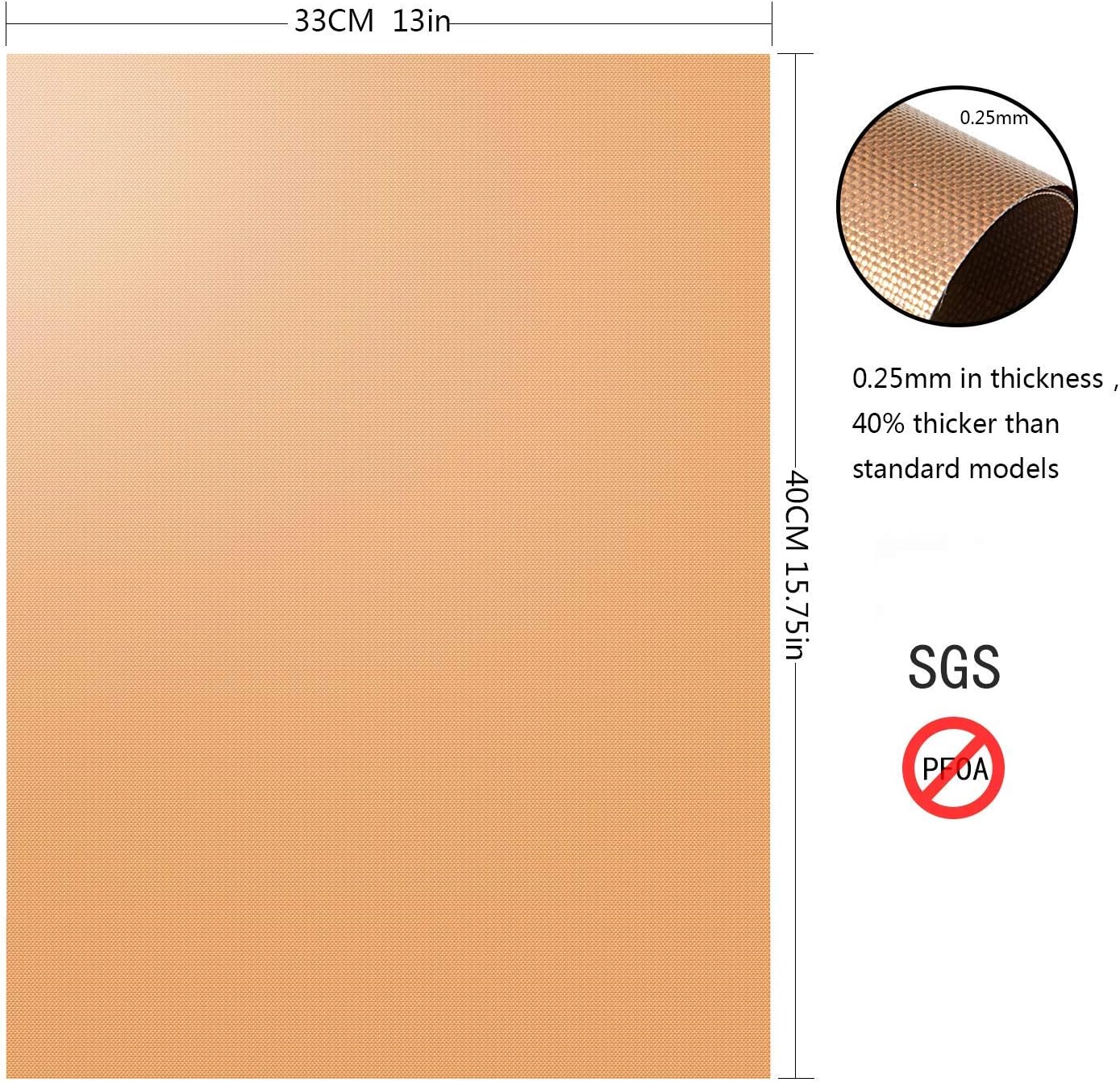 Aoocan Copper Grill Mat - Set of 5 Heavy Duty BBQ Grill Mats Non Stick, BBQ Grill & Baking Mats - Reusable, Easy to Clean Barbecue Grilling Accessories - Extended Warranty : Garden & Outdoor