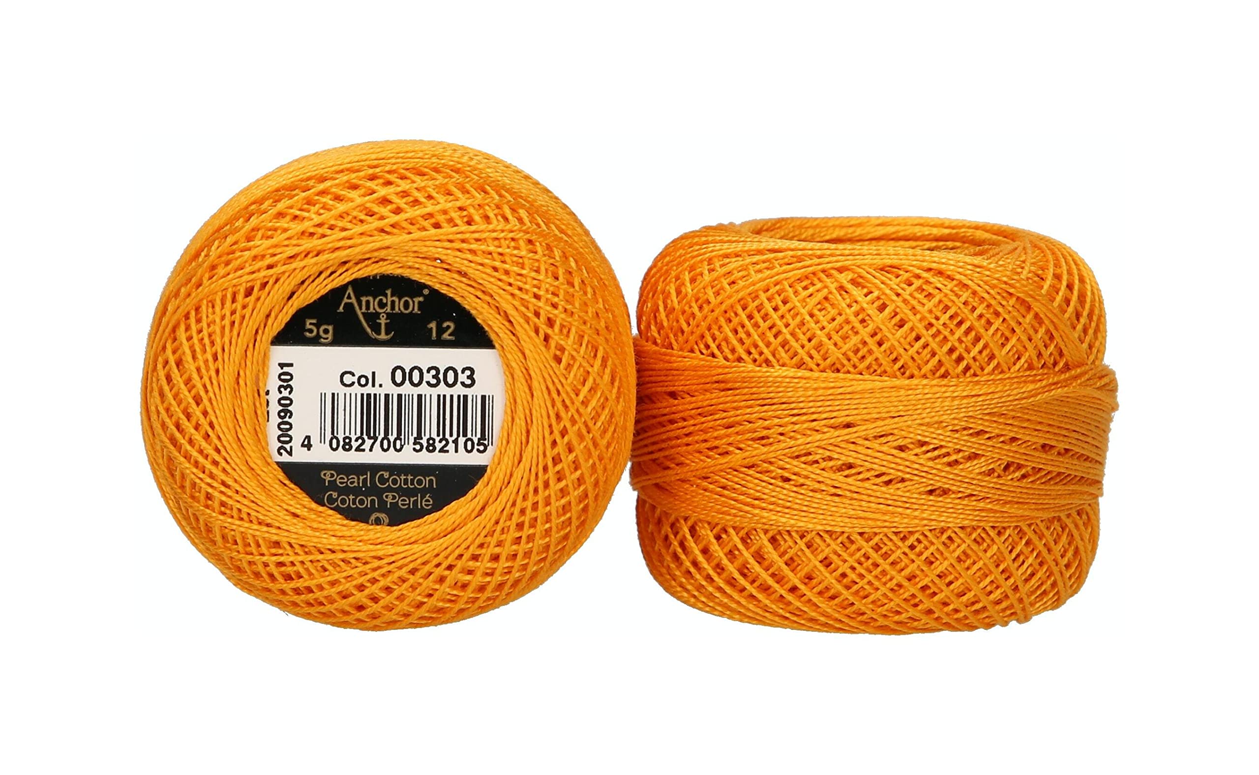 Anchor Pearl Yarn, Thickness: 12, Packaging: 5G, Running Length: 56M 303 Embroidery Threads