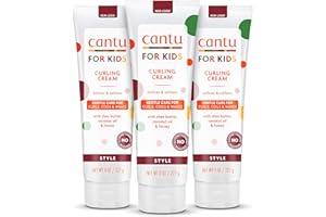 Cantu Care for Kids Paraben & Sulfate-free Curling Cream with Shea Butter, 8 oz (Pack of 3)