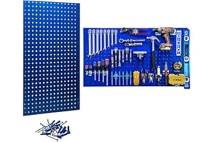 Triton Products LB2-B LocBoard Steel Square Hole Pegboards, 24" x 42-1/2" x 9/16" 2 Pack, Blue