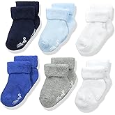 Little Me Baby Boys' Think Cotton Turn Cuff Socks