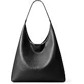KALIDI Slouchy Hobo Bag Vegan Leather Suede Tote Bag Women Weekender Shoulder for Casual Travel Purse