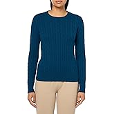 Brooks Brothers Womens Cashmere Wool Cable Crewneck Sweater