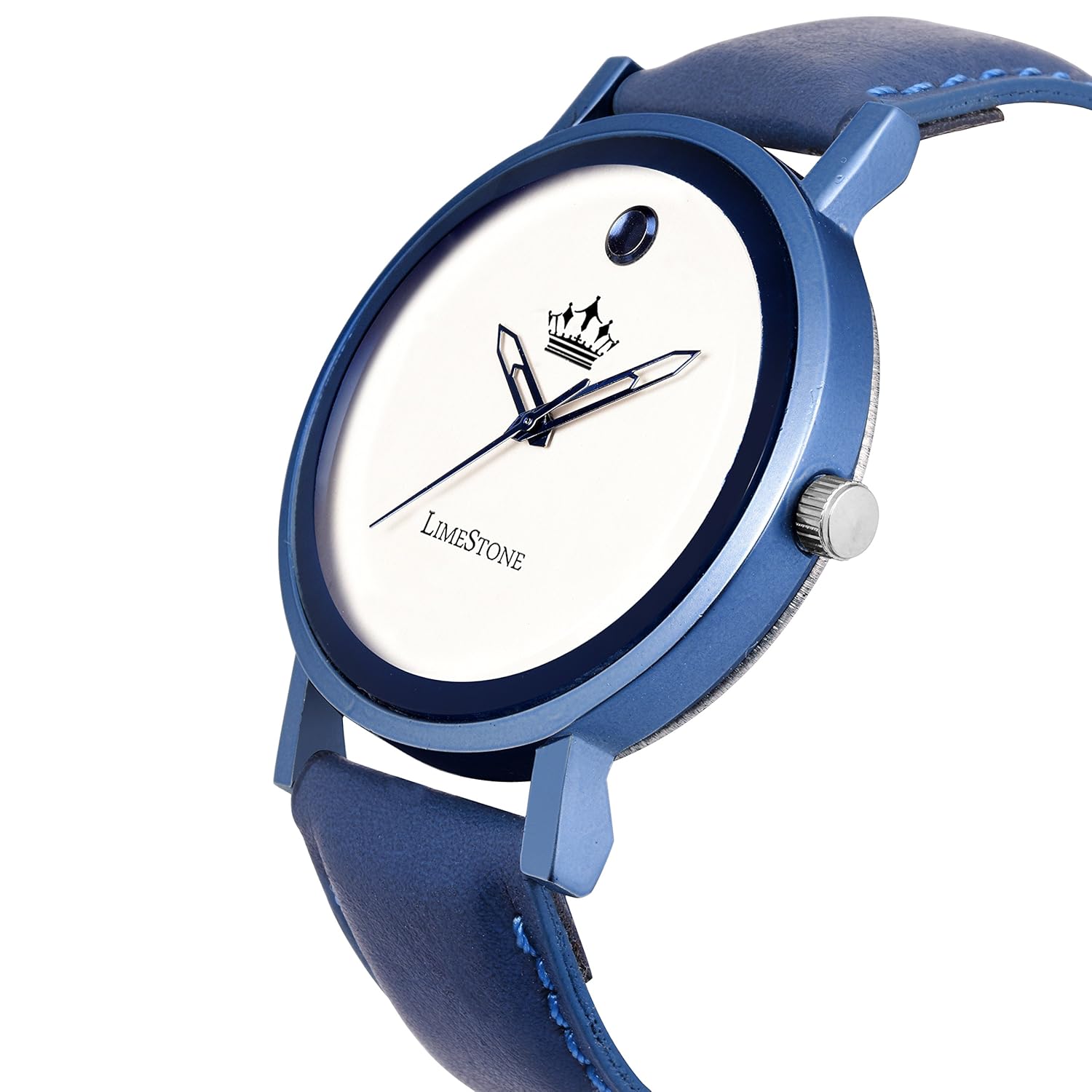 limestone gems era series analog white dial men's & boy's watch - (ls2717)