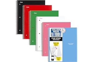Five Star 1-Subject Spiral Notebook, 8.5" x 11" Paper Size, College Ruled, 200 Pages/100 Sheets, Neat Sheet Perforated Pages,