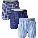 DORSU Boxers for Men Pack Woven Relaxed Fit Big Tartan Moisture Wicking Assorted Color Value Multipacks