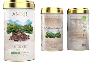 AMRO Ceylon Organic Whole Cloves (3.53 oz / 100 g in a Tin), Whole cloves